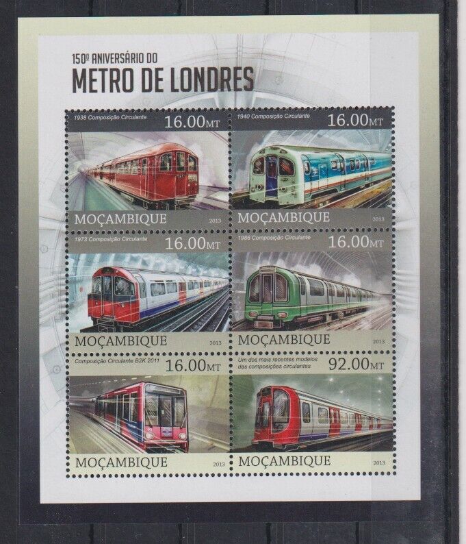 M479. Gorgeous Purchase Mozambique - MNH Transport London Metro 2013