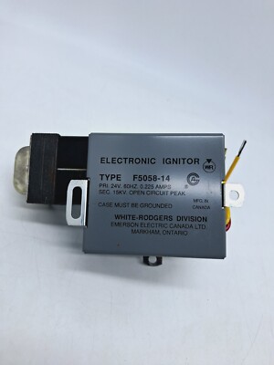 New Electronic Ignitor F5058-14 WHITE ROGERS 24v 60HZ .225 AMPS A.C. INPUT