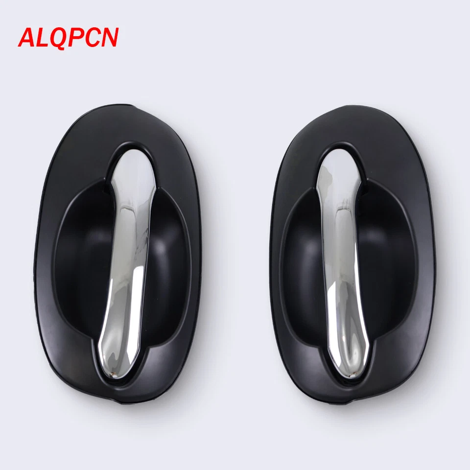 1 Lote 4 Puertas Exterior Exterior Manijas de Puerta Cromo/Negro Ajuste Kia Sedona 2002-2005 Foto 3 de 4