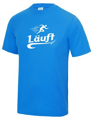 Herren Laufshirt Läuft Running T-Shirt Spruch bedruckt Jogging Shirt