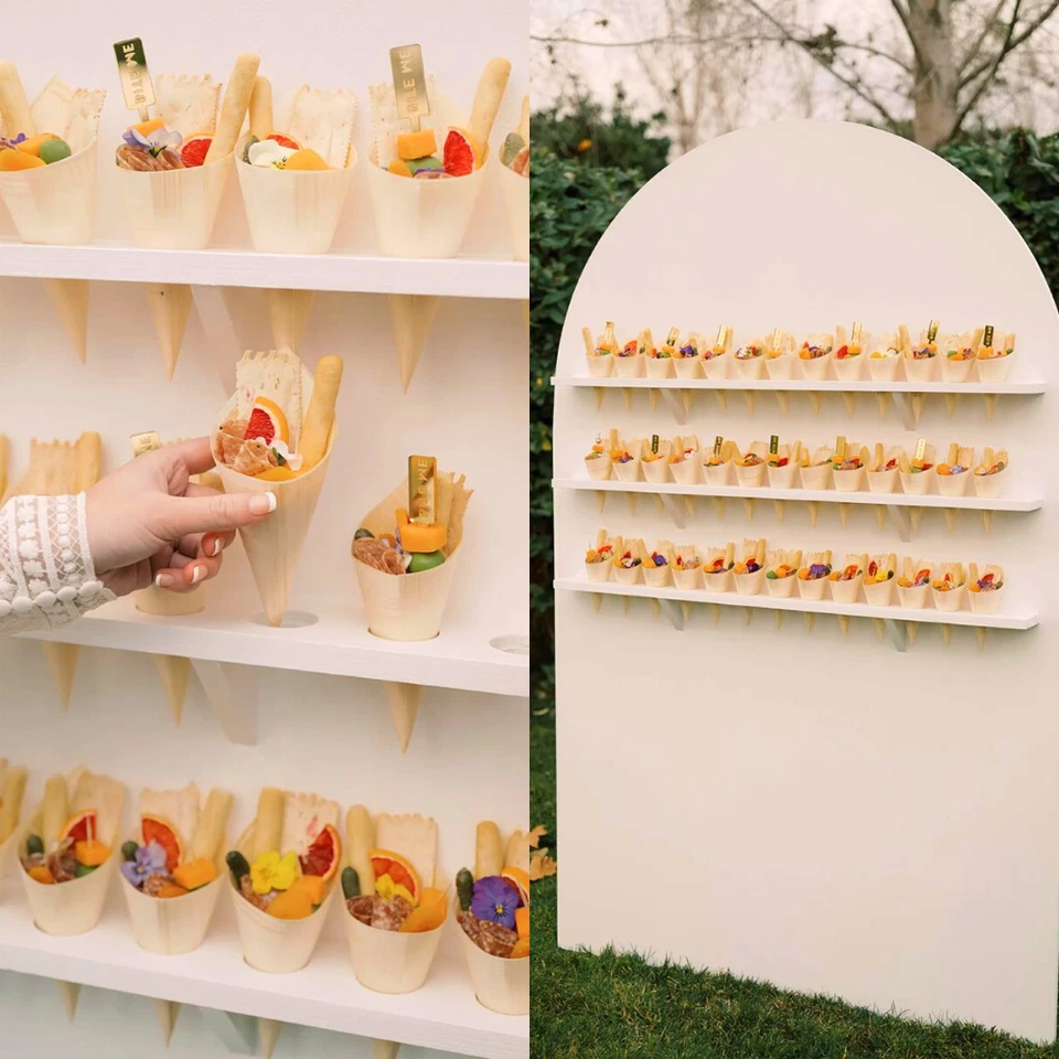 Mini Grazing Cones Skewers Charcuterie Platter Appetizer Wall Food Bar Serveware - Image 4 of 4