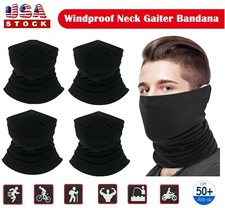 5 Pack Windproof Neck Gaiter Bandana Face Mask Cover Headband Balaclava Scarf US