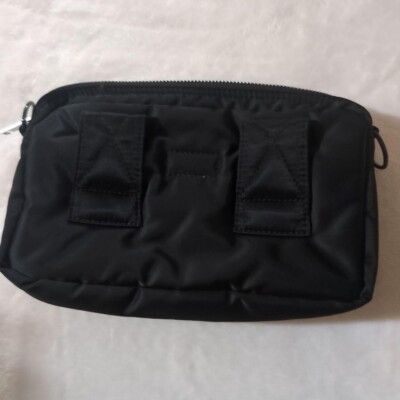 Yoshida Porter Tanker Waist Pouch Mini Shoulder Bag Black 15x23cm