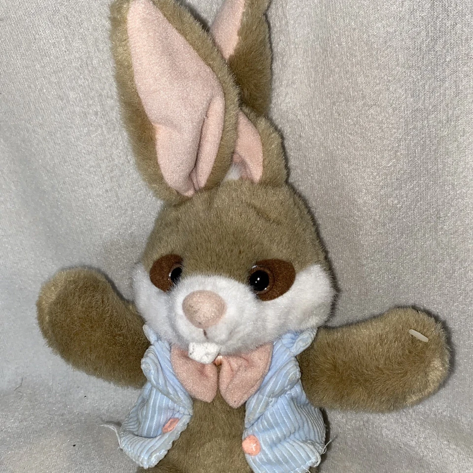 1990 Applause Peter Cottontail Bunny Rabbit Plush 14" Tan Toy Kid Stuffed Animal - Image 2 of 4