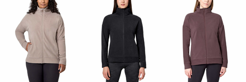 Mondetta Ladies' Cozy Full Zip Jacket - Berry Flint - Small