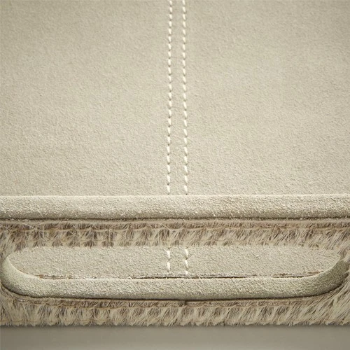 Tray CYAN DESIGN BRIXTON Large Gray Leather Suede - Picture 3 of 6