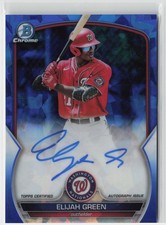 2023 Bowman #CPA-EG Elijah Green Chrome Prospect Autographs Blue Sapphire