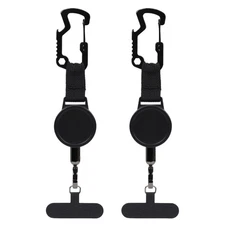 Retractable Phone Strap 2 Pieces Anti Theft Protection With Belt Clip 