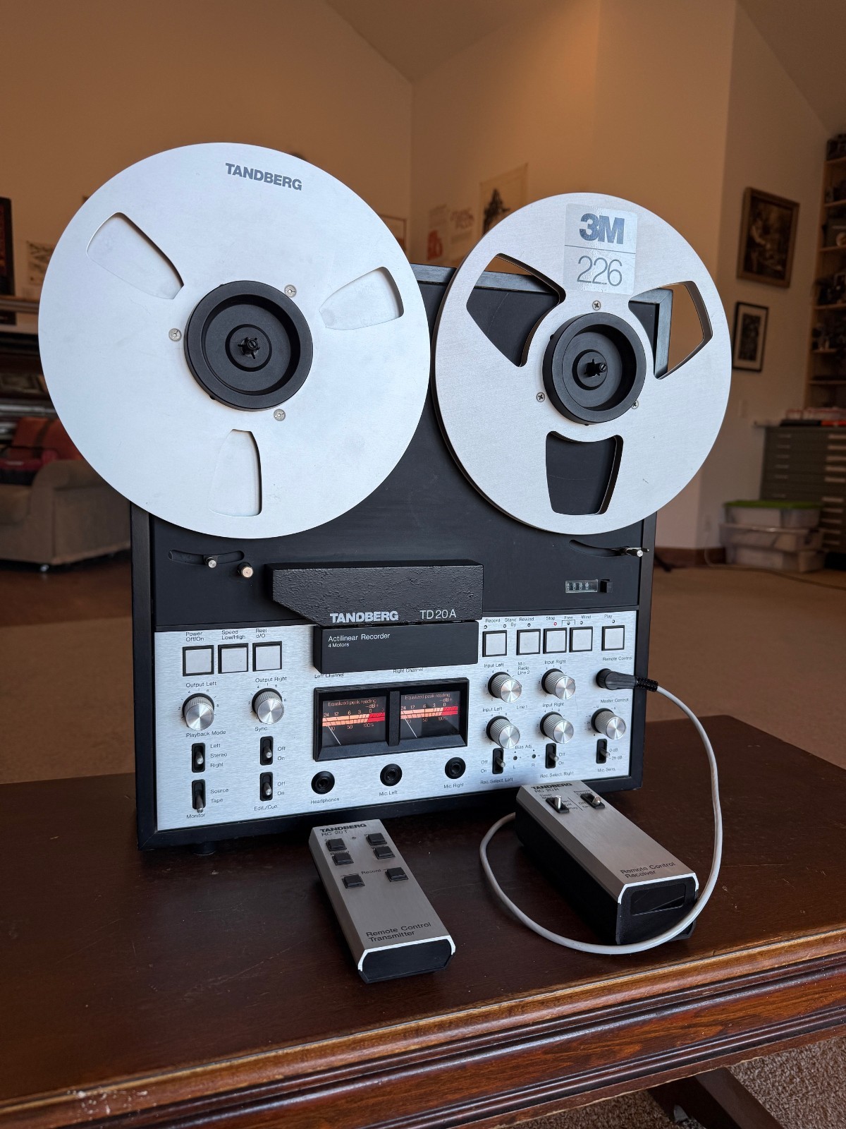 Tandberg TD-20A Reel to Reel Tape Recorder + RC20R Receiver & RC20T Remote - EXC