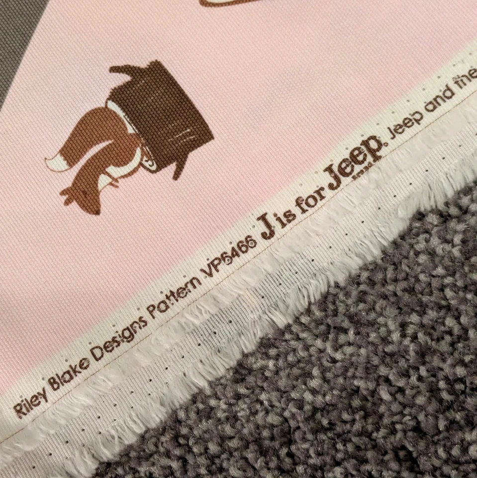 Fabric J is for Jeep Riley Blake VP6466 Pink Twill (Approx 45"w x 41"l) Yard+ - Image 3 of 4