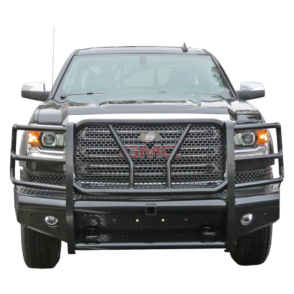 For GMC Sierra 3500 HD 15-19 Bumper Full Width Black Front HD Bumper w Brush Foto 2 de 3