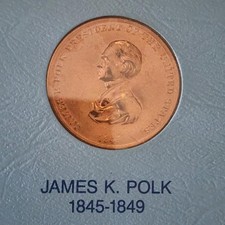 US MINT BRONZE MEDALS OF THE PRESIDENTS JAMES K POLK