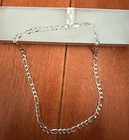 New With Tag Men’s .925 Sterling Silver Figaro Link Chain 20" Made In Italy Box — photo 1