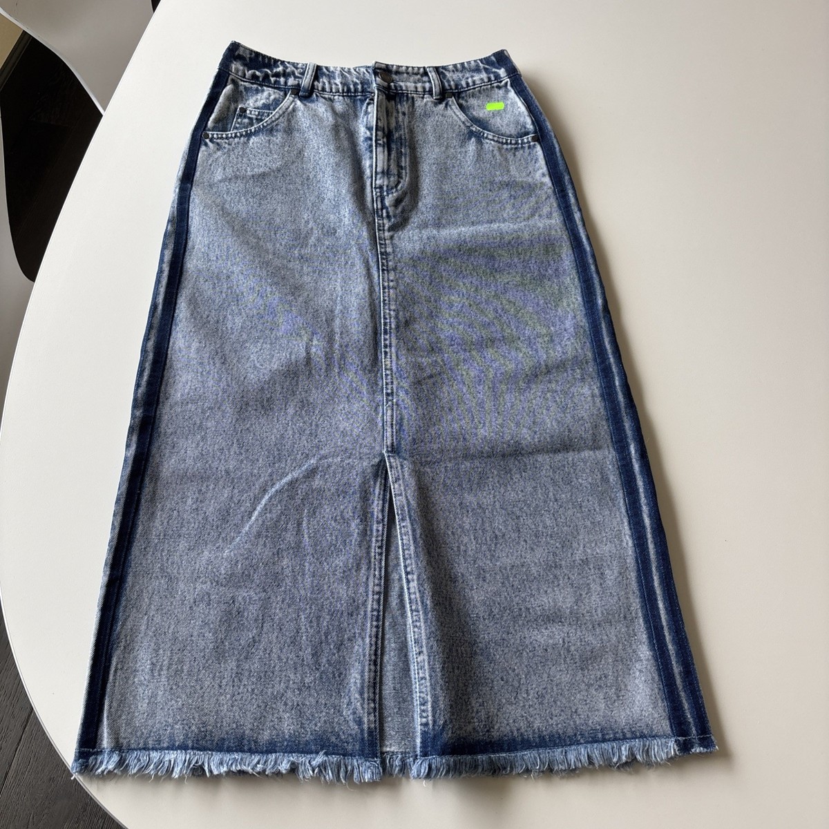 NWT ADIDAS KSENIASCHNAIDER Maxi Denim Skirt US6 UK10 IT42 | eBay
