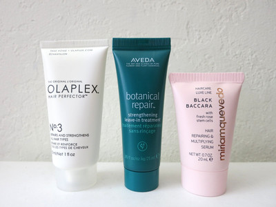 Lot of (3) Luxe Hair Minis Olaplex Perfector Aveda Miriam Quevedo Black Baccara