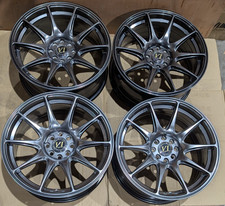 17" 6Performance BDR Alloy Wheels 4x108, 4x100 Hyper Black fits Ford Fiesta Mini