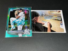 Carlos LaGrange Yankees Signed 2025 1st Bowman Teal Refractor