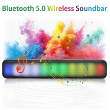 Bluetooth 5.0 Wireless Soundbar TV Speaker Home Theater Soundbar with RGB Lights