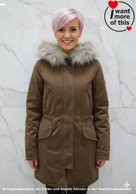 Blonde No.8 ·  Parka Mantel Jacke · Kaninchen Kapuze Luxus · Grün Green · DE 38 - Bild 1 von 4
