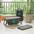 Portable Charcoal  Foldable Barbeque Set Rectangular Portable Charcoal BBQ