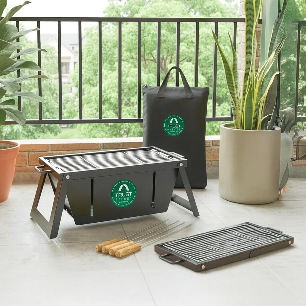 Portable Charcoal Foldable Barbeque Set Rectangular Portable Charcoal BBQ
Opens in a new window or t