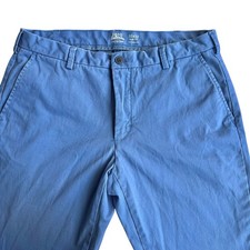 IZOD Saltwater Blue Stretch Chino Slim Fit 32x32 Preppy Golf Coastal Classic