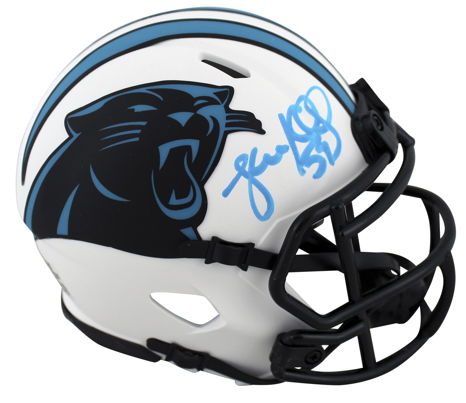 Luke Kuechly Autographed Signed Carolina Panthers Panthers Authentic Lunar Speed Mini Helmet BAS Witnessed 