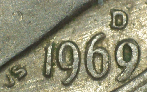 1969-D Roosevelt Dime — photo from the most recent tracked eBay sale