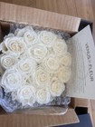 New Venus et Fleur Eternity Roses Cream White 15 Roses Suede Round Box $359 NWT — photo 3