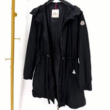 Moncler Topaz Women's Hooded Windbreaker Jacket Black Size 3