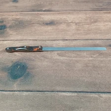 CUTCO 1724 Serrated Bread Knife Amber Swirl Handle Made in USA