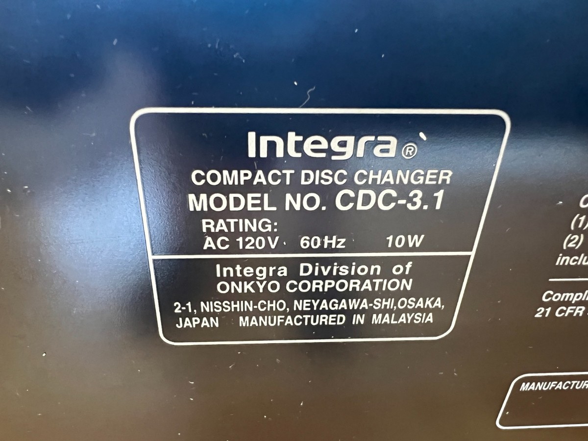 Vintage Onkyo Integra CDC 3.1 CD Changer | eBay