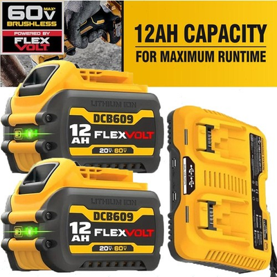 #ad For Dewalt DCB609 20V 60V MAX FLEXVOLT 12.0Ah Lithium ion Battery Dual Charger $124.00