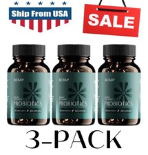 3-Pack BIOMA Probiotics Digestive Health Gut Support for Men  Women 60 Capsules