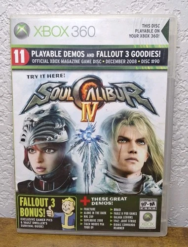 XBOX 360 Official XBOX Magazine DEMO Game Disc 90 December 2008 Soul Caliber IV