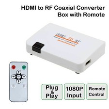 HDMI to Coaxial RF Converter Modulator Converter Adapter Box Remote Control (UK)