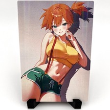 PokeGirl Misty Sexy Hot Anime Waifu Girl Doujin Lewd Goddess Story Holo Art Card