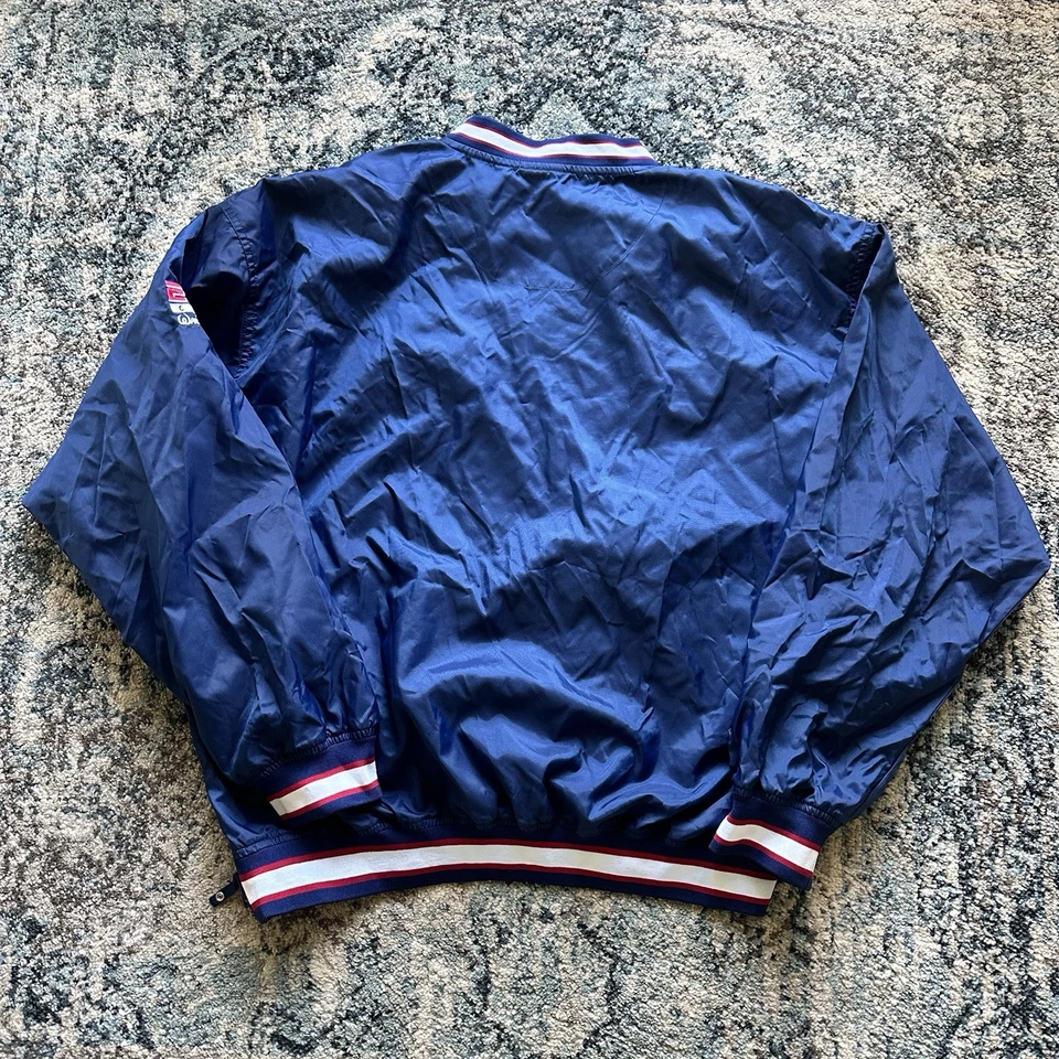 Chaqueta cortavientos de colección ESPN Zone talla XL suéter cuello en V negra Y2K Foto 4 de 4