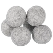 6 Pcs Dryer Balls, 2 Inches Wool Dryer Balls for Dryer Laundry, Light Grey