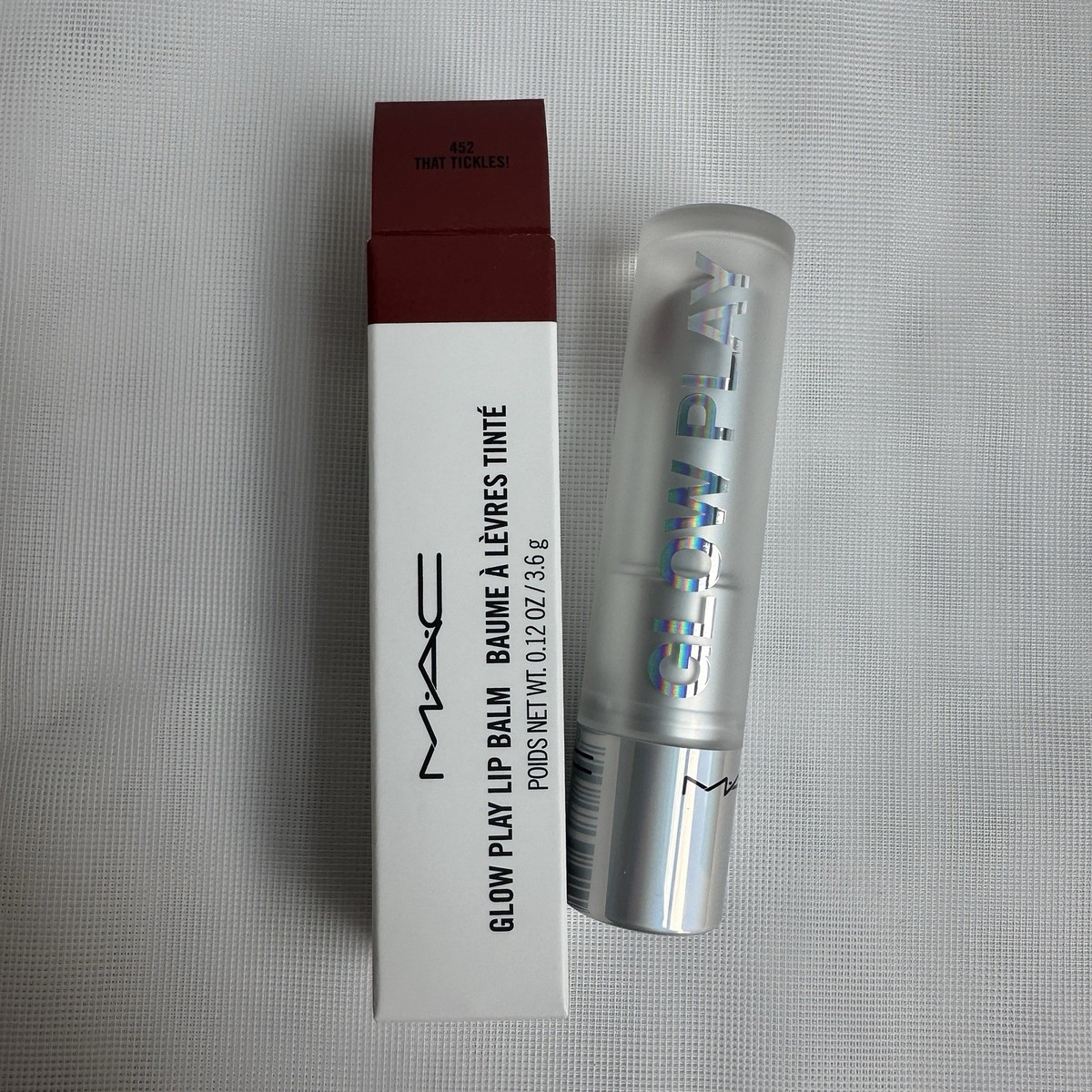 m.a.c cosmetics glow play lip balm MAC Glow Play Lip Balm Shade （452 THAT TICKLES ）Full Size 3.6g / .12oz NIB