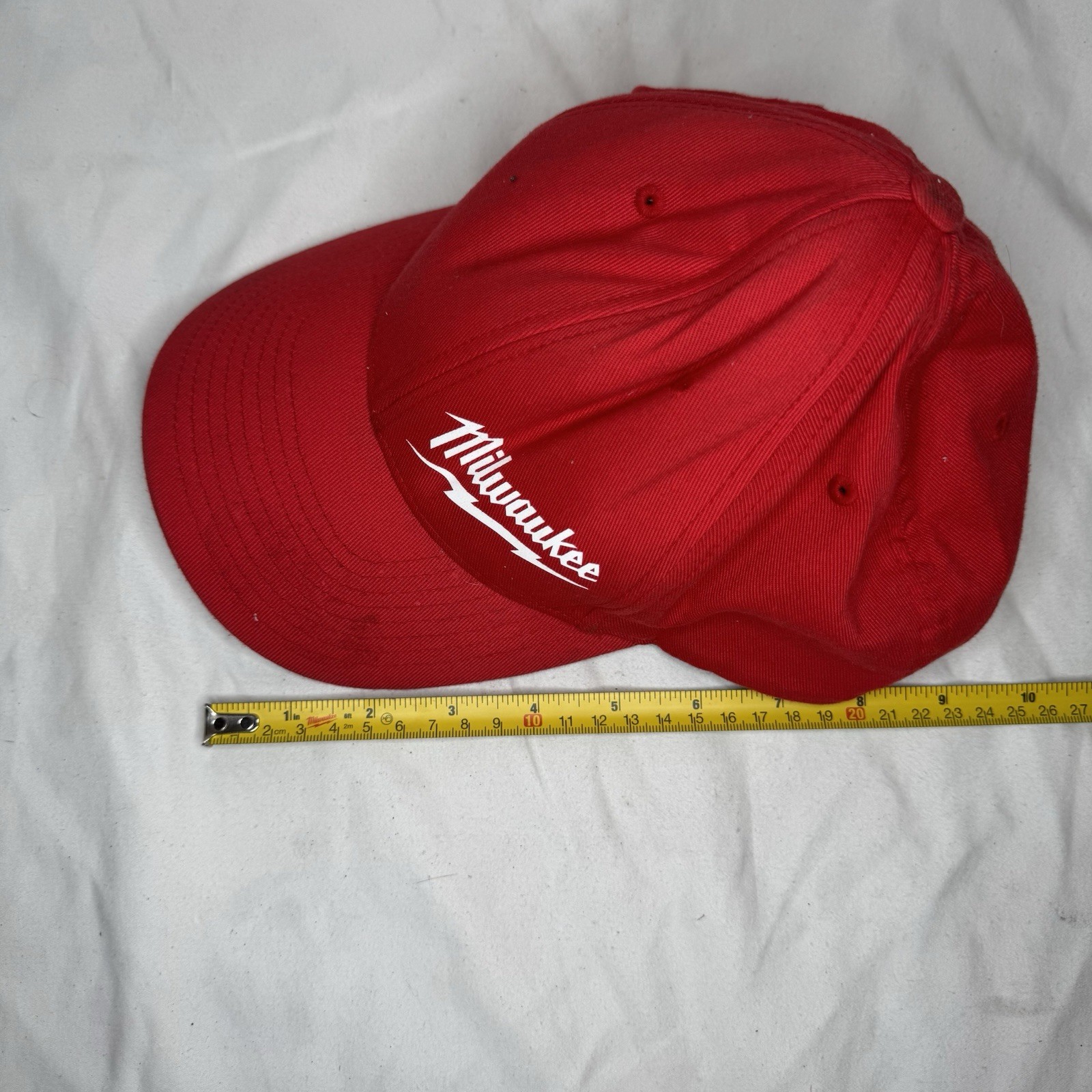 Milwaukee Tools Hat Cap Red Fitted Script Stretch… - image 10