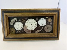 MCM Vintage Deconstructed Pocket Watch Parts Framed Art By Lee Waterman
