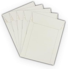 10 EcoSwift 12.75 x 15 Rigid Photo Mailers Keep Flats White Cardboard Self Seal