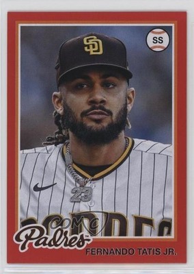 2022 Topps Archives 1978 Topps Design Red 28/75 Fernando Tatis Jr #120 sh7