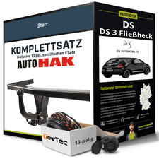 Anhängerkupplung starr für DS DS 3 Fließheck +E-Satz NEU AHK