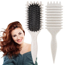 1 PCS Curly Hair Brush, Curl Defining Brush Beige