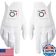 FINGER TEN Women's Golf Rain Gloves Pair - Both Hands or 2 Pack Left Right Hand