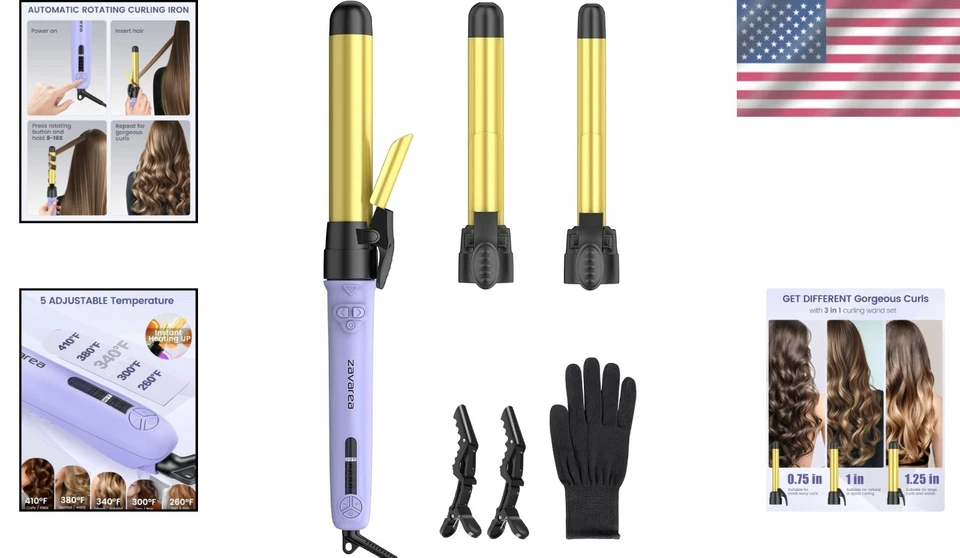 Dual Voltage Curling Iron with Adjustable Temp - Image 2 of 4