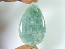Natural Moss Agate Pear Shape Designer Healing Crytsal Loose Gemstone32X55MM U99