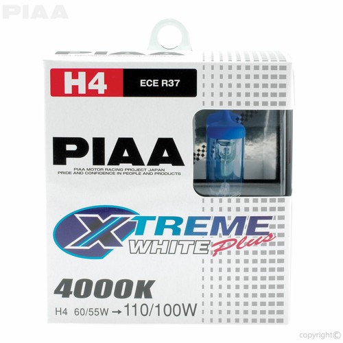 PIAA Xtreme White Plus H4 (9003) Twin Pack Halogen Bulbs Part # 15224 - 第 1/2 張圖片